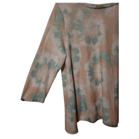 Ruby Rd. Asymetrical Super Soft Pastel Tie-Dye Crew Neck Sweater Size Large - Picture 3 of 10